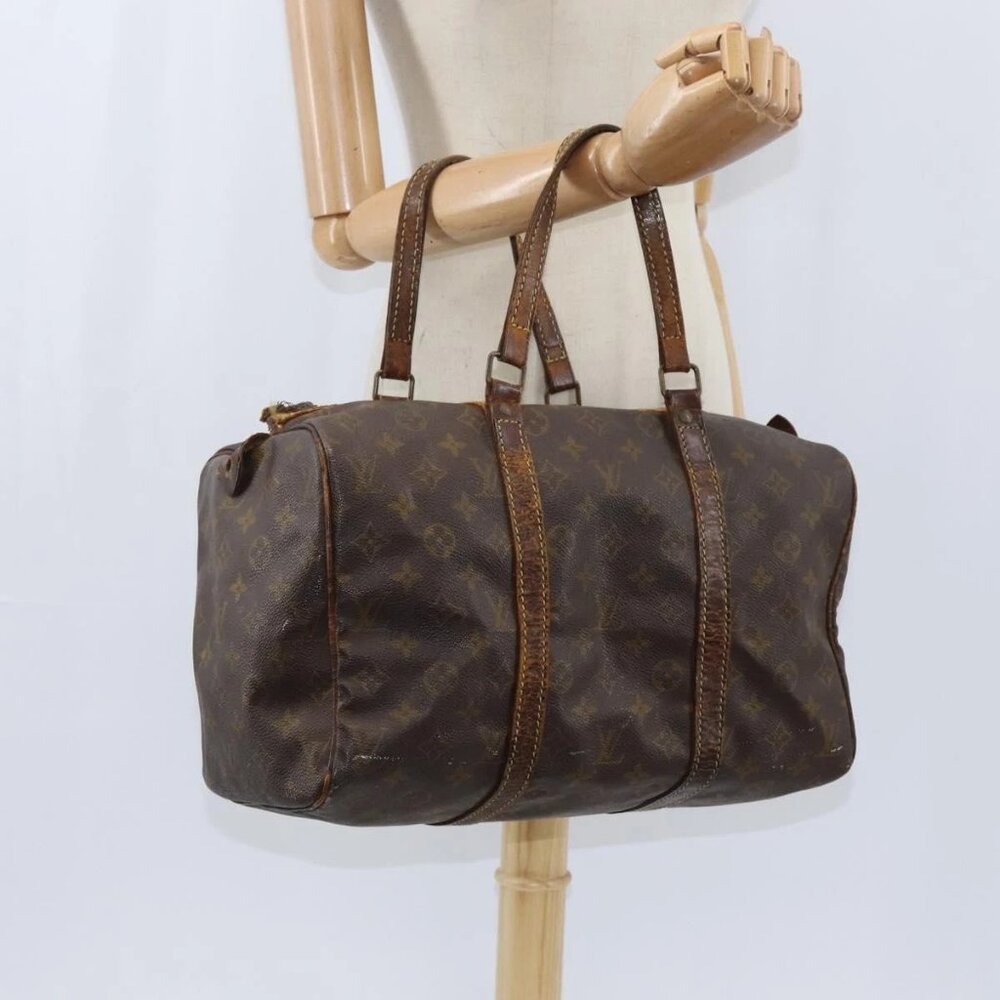 LOUIS VUITTON Monogram Sac Souple 35 Boston Bag M41626 LV Auth bs30426